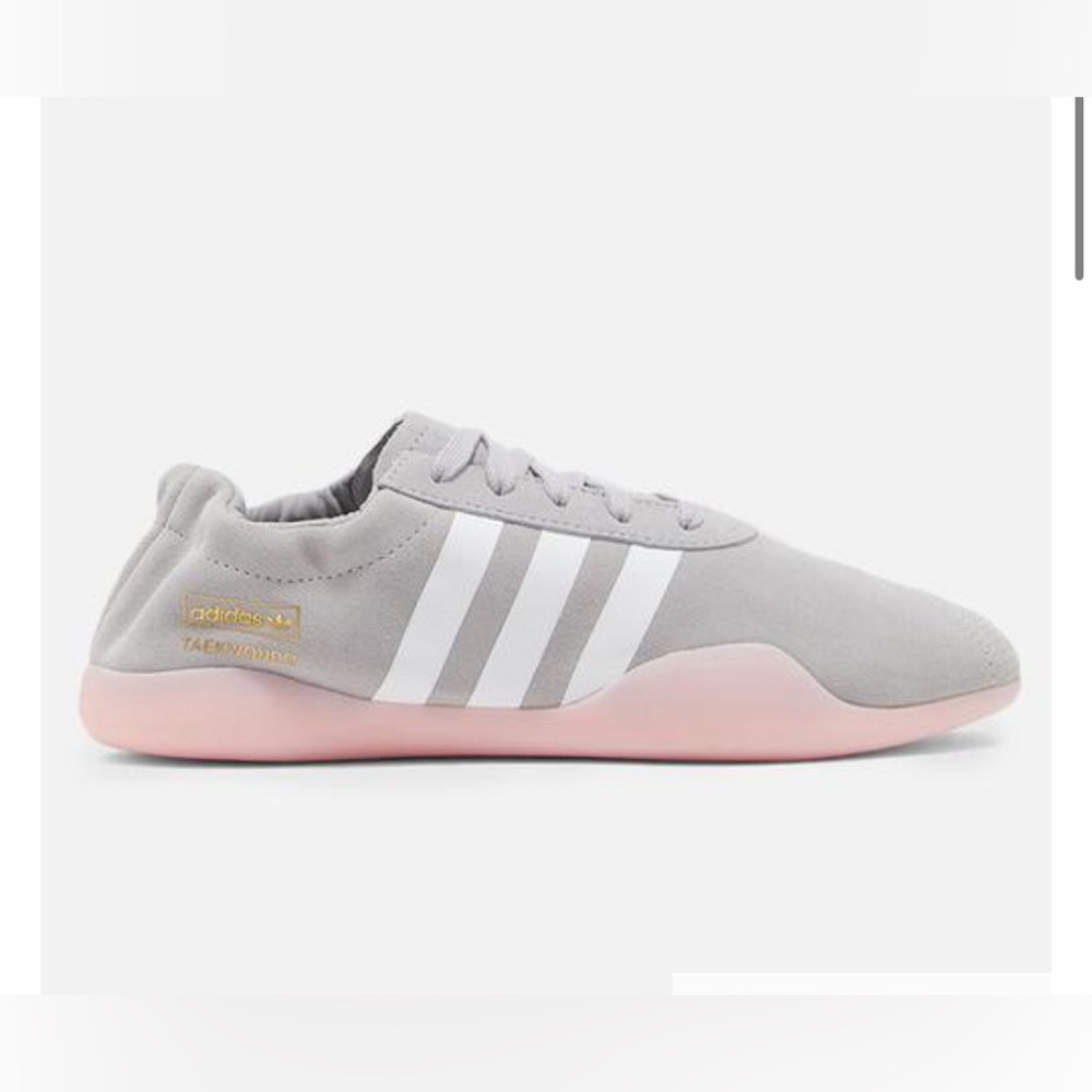 Adidas Women's Taekwondo Team Gray and Pink Shoes Sz. 5.5